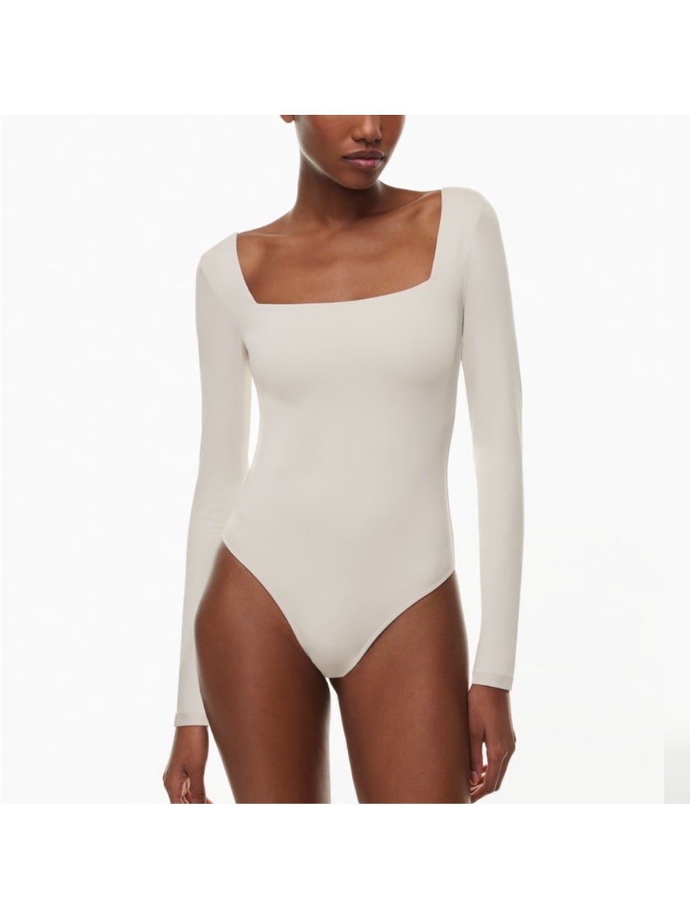 Aritzia Contour Cream Square-Neck Bodysuit